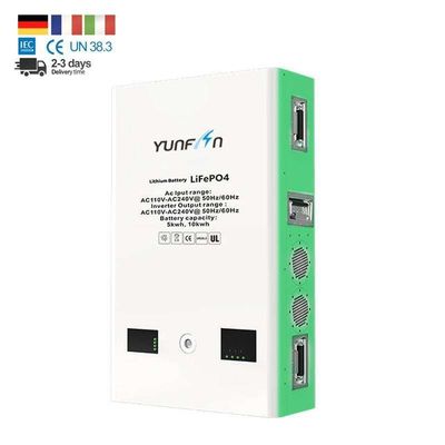 48V Wall Mounted  Lithium Ion Battery Rechargeable All In One System 5120kWh Pure Sine Wave