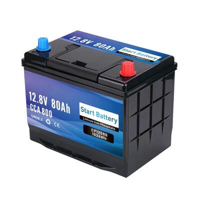quality 12V 80Ah LiFePO4 Deep Cycle & Starting Battery 800CCA Bluetooth - 1024Wh Solar Marine RV Off-Grid Lithium Battery With Smart BMS factory