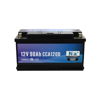 quality 12V 90Ah Sodium Ion Starting Battery 1200CCA Bluetooth Maximum Power Lithium Battery For Heavy Duty Trucks Large Marine And Backup Generators factory
