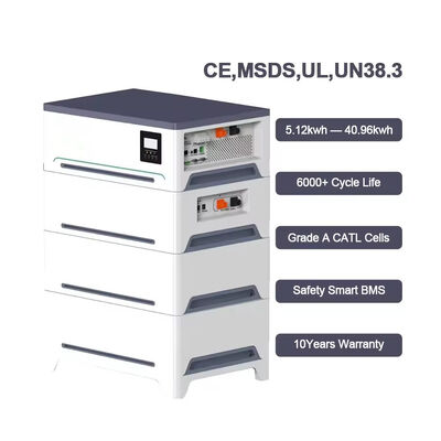 quality YF All-in-One Stacked Energy Storage System 10.24kWh Modular LiFePO4 Solar Battery And 5kW Hybrid Inverter Combo For Home Backup factory