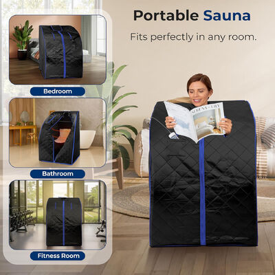 quality OEM ODM Factory Direct Portable Sauna with Tourmaline Stones – Wholesale Carbon Ceramic Heating Home Detox Spa with Foldable Chair factory