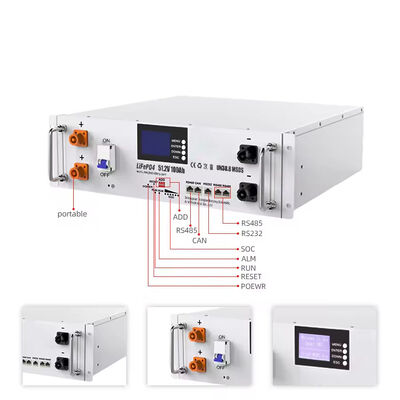 Quality Yunfan Factory 5.12kWh Rack Mount Lithium Storage Battery 51.2V 100Ah 6000 Cycles Compatible With Most Solar Inverters OEM ODM factory