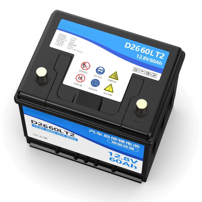 D26 12V 60Ah Car Start Stop Battery LiFePo4 Battery For Car 3 Years ...