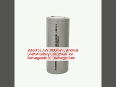 26650FS3 3.2V 3000mah Cylindrical LiFePo4 Battery Cell Lithium  Ion Rechargeable 3C Discharger Rate