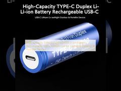 High-Capacity TYPE-C Duplex 21700 Li-ion Battery Rechargeable USB-C Lithium Cell for Flashlight Outdoor & Portable Devices